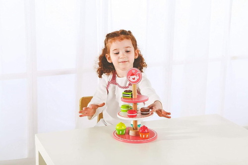 דוכן קינוחים 3 קומות מעץ 12 חלקים