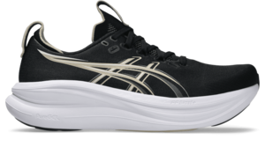 נעלי ריצה גברים Gel Nimbus 28 Wide 2E Black Grey