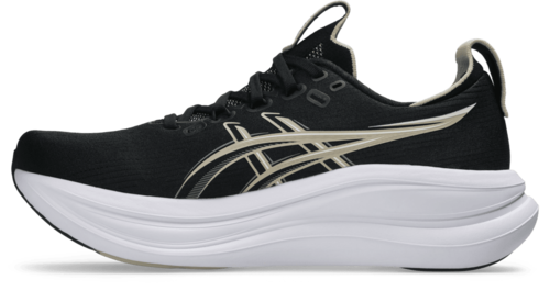 נעלי שיכוך Gel Nimbus 28 Wide 2E Black Grey לגברים
