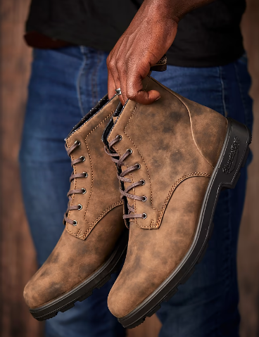Blundstone 1930 - נעלי בלנסטון 1930 גברים בצבע חום כפרי - עם שרוכים