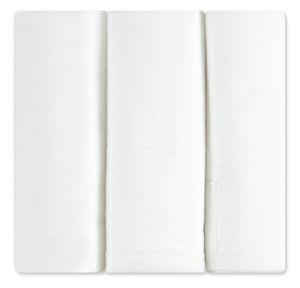 שלישיית חיתולי פלנל 100% כותנה 70X70 ס"מ - לבן