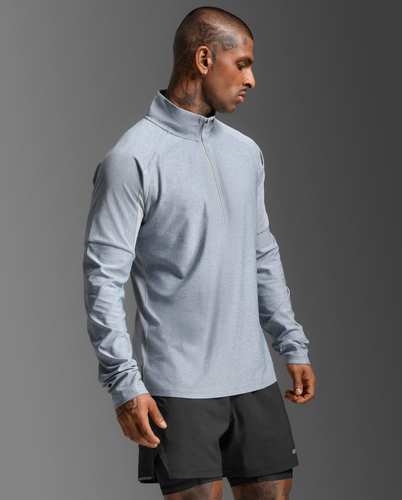 חולצה ארוכה מחממת לריצה Aero 1/2 Zip WTV/BRF