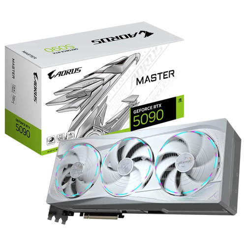 כרטיס מסך Gigabyte RTX 5090 AORUS MASTER ICE 32G | מהדורה לבנה