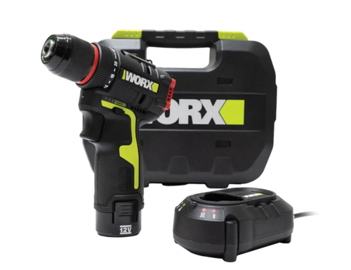 מברגה / מקדחה נטענת ללא פחמים 12V WU130X.1 WORX סוללה + מטען 