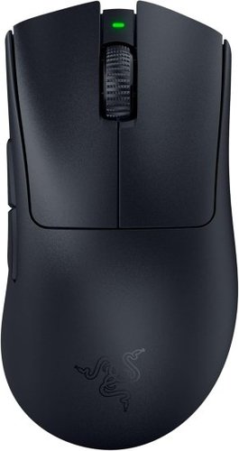 עכבר גיימינג אלחוטי Razer DeathAdder V3 Pro בצבע שחור, עם עיצוב ארגונומי קל משקל
