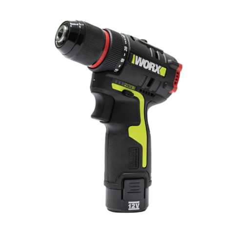 מברגה / מקדחה נטענת ללא פחמים 12V WU130X.1 WORX סוללה + מטען 
