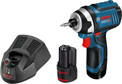 מברגת אימפקט נטענת + 2 סוללות 2 אמפר BOSCH GDR 12V-105