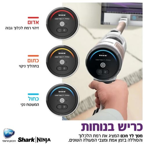 שואב אבק אלחוטי עם מערכת ריקון וטעינה אוטומטית | DETECT PRO