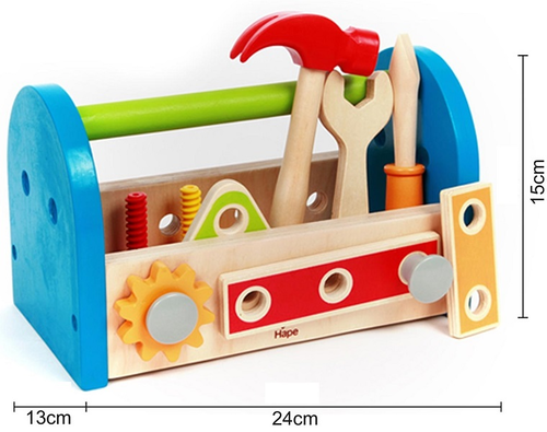 ארגז כלי עבודה מעץ 17 חלקים Fix it Tool Box 4