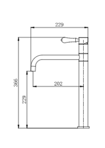 ברז גבוה לכיור מונח ידית חרס לבנה - זהב מבריק CLEAR