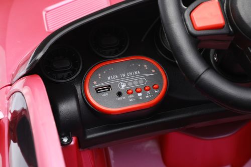 מכונית ממונעת 12V בדמות מרצדס GT עם גלגלי EVA, צלילים, אורות ושלט רחוק - כסוף מטאלי