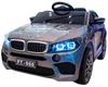 מכונית ממונעת 12V דמוי BMW X6 עם גלגלי EVA, הנעה 4X4, צלילים, אורות ושלט רחוק - אפור