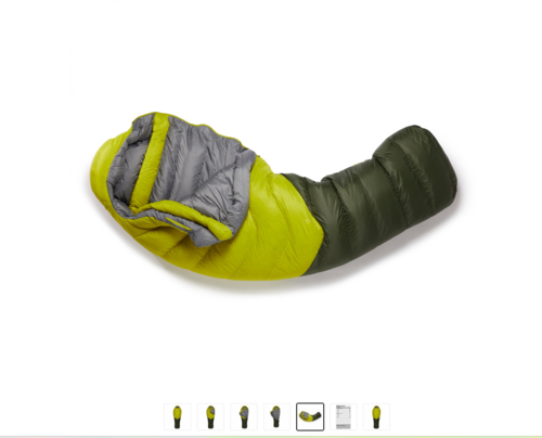 שק שינה פוך אווזים לחורף קר וקיצוני Rab Alpine 800 ירוק