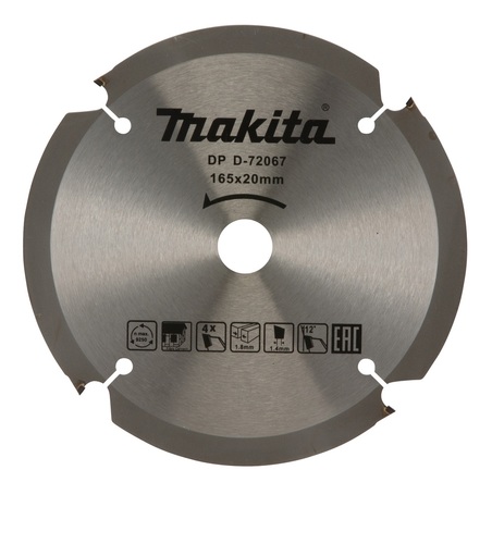להב TCT למסור עגול 165X4 פייבר צמנט MAKITA מקיטה