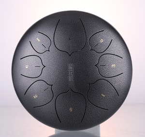סטיל דראם HLURU THL8-8 Sky Blue Steel Tongue Drum 8" 8 notes lotus Carbon steel C5 Major