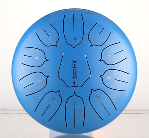 סטיל דראם HLURU THS11-10 Sky Blue Steel 10" 11 notes THL lotus tongue Carbon steel D-major