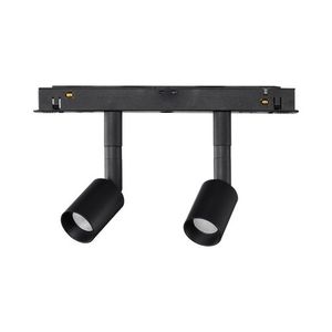 ספוט לד שחור לפס צבירה מגנטי TIKTOK SPOT 2X3W אור חם Nisko