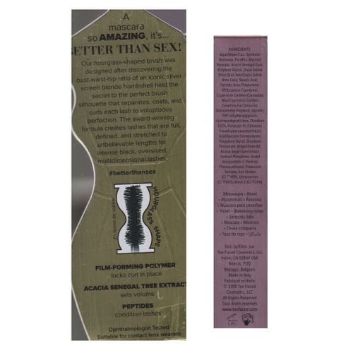 מסקרה ווליום טופייסד Too Faced Better Than Sex Volumising Mascara Full Size (Non-Waterproof)