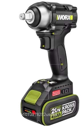 משחזת זווית נטענת 20V WU812.99 WORX + פטישון נטען WU389 + מברגת בוקסה 1/2400 N/M [ 2 סוללות 4 אמפר + מטען ]