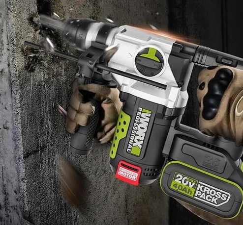 משחזת זווית נטענת 20V WU812.99 WORX + פטישון נטען WU389 + מברגת בוקסה 1/2400 N/M [ 2 סוללות 4 אמפר + מטען ]