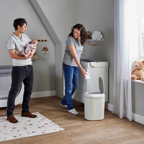 פח מעוצב מונע ריחות לחיתולים Eco-Touch ללא צורך בשקיות מיוחדות Shnuggle