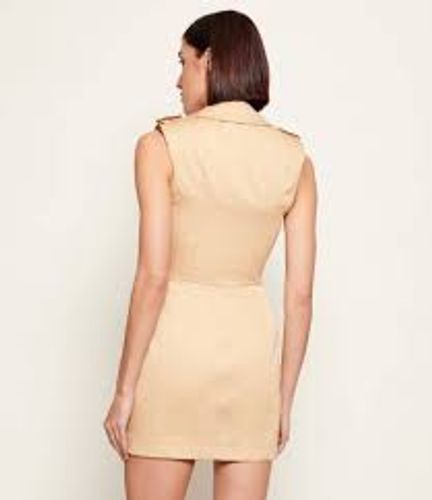 Cotton gabardine dress with cargo pockets