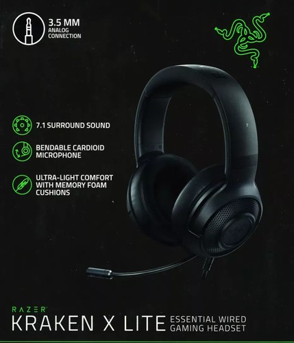אוזניות גיימינג עם מיקרופון Razer Kraken X Lite