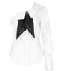 elisabetta franchi - one-shoulder shirt with scarf