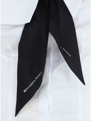 elisabetta franchi - one-shoulder shirt with scarf