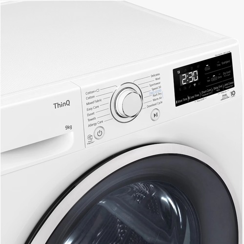 מייבש כביסה קונדנסור 9 ק''ג LG FD1609BD Heat Pump - גימור לבן 