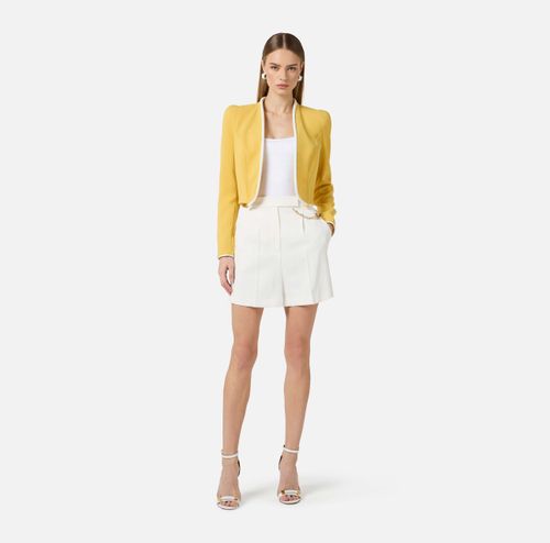 Shorts in gabardine fabric with jewel logo
