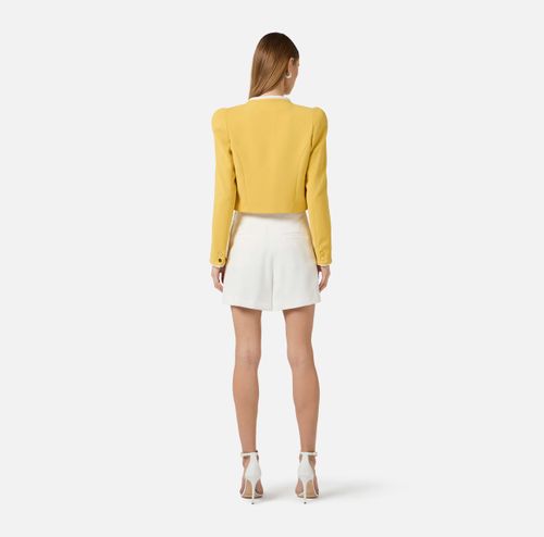 Shorts in gabardine fabric with jewel logo