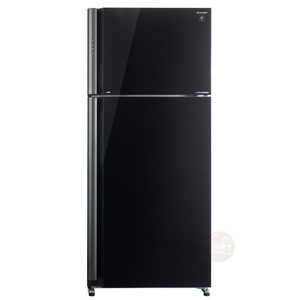 מקרר 2 דלתות דגם SJ-5778 BK בנפח 588 ליטר זכוכית שחורה כולל פיקוד שבת מובנה SHARP רוחב 80 ס"מ