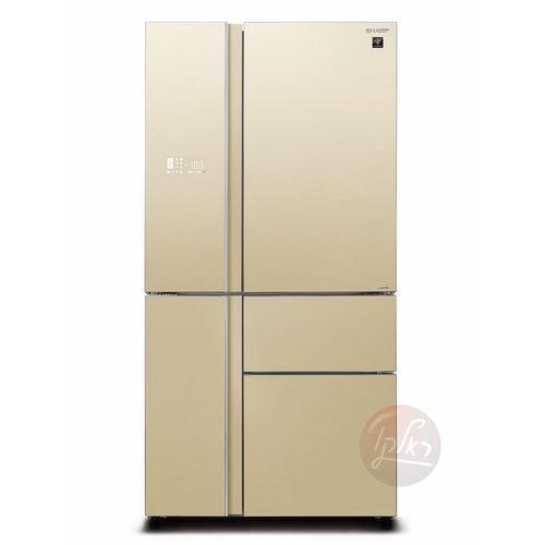 מקרר 5 דלתות דגם SJ-R9730 GL בנפח 668 ליטר צבע שמפניה כולל פיקוד שבת מובנה SHARP רוחב: 90.8 ס