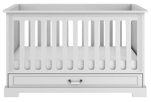 מיטת תינוק 3 ב 1 עם מגירת אחסון הופכת למיטת מעבר ונוער Bellamy - לבן אופוואיט