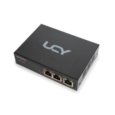 מאריך PoE גיגהביט דו יציאות 10/100/1000Mbps עד 60W UCY PE2P