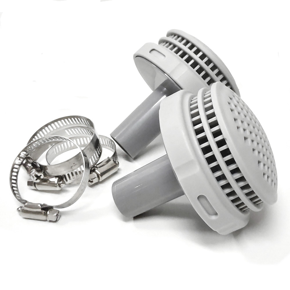 סט מתאמי דופן לבריכות INTEX / BESTWAY ו4 חבקי נירוסטה מוסטנג