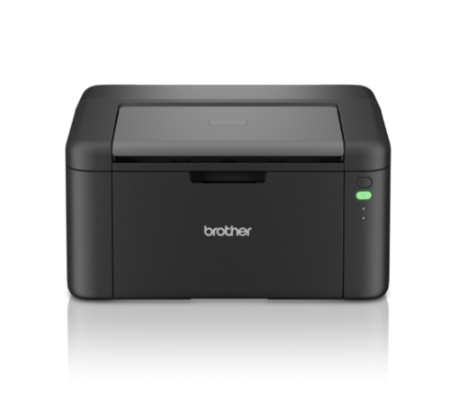 מדפסת לייזר אלחוטית Brother HL-1240W בתצוגה קדמית עם לוגו Brother