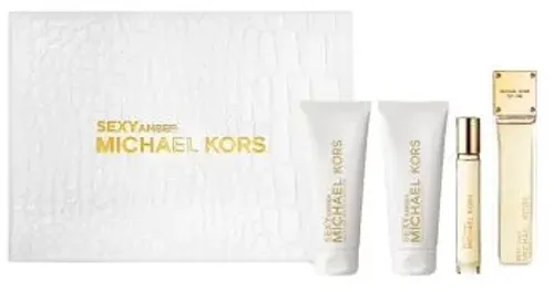 Michael Kors Sexy Amber Gift Set For Women - EDP 100ML + 100ML Lotion + 100ML Shower Gel + 10ML