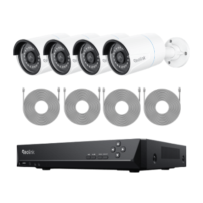 קיט אבטחה Reolink 5MP Smart – הגנה חכמה לבית ולעסק (8 ערוצים, 4 מצלמות צינור וכונן 2TB)