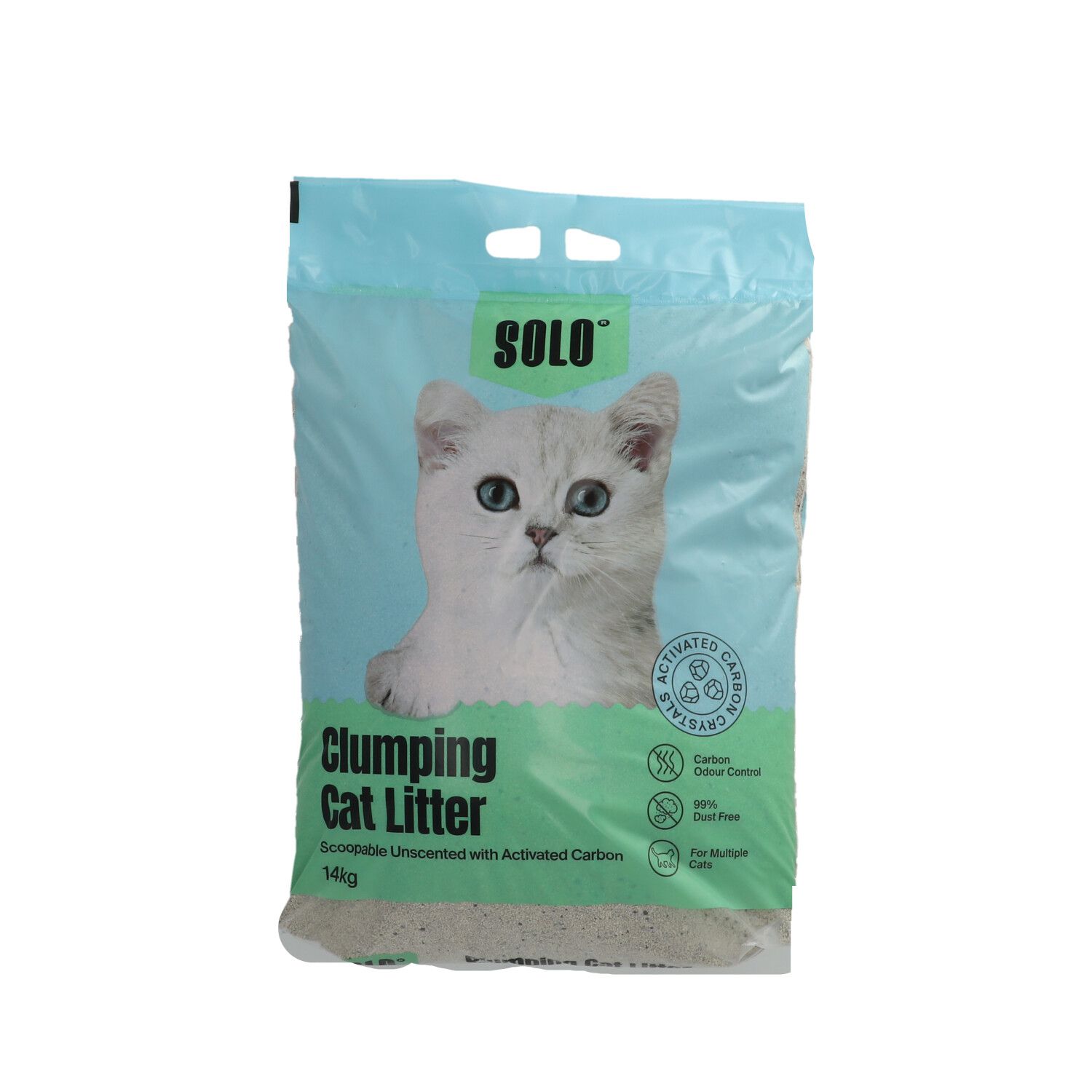 חול חתול אוור קלאמפ מתגבש עם פחם