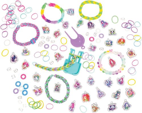 ערכת יצירה Rainbow Loom עם למעלה מ 1600 גומיות ו 32 חרוזי צ'ארם