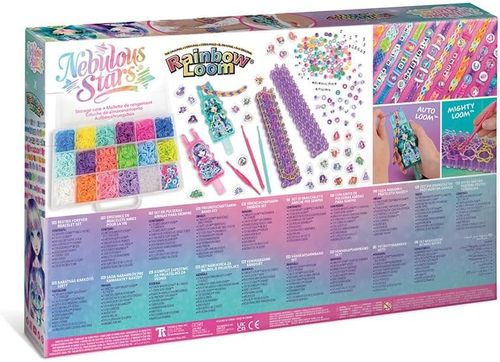 ערכת יצירת צמידי חברות גדולה Rainbow Loom עם למעלה מ 3200 גומיות ו 122 חרוזים ותליונים