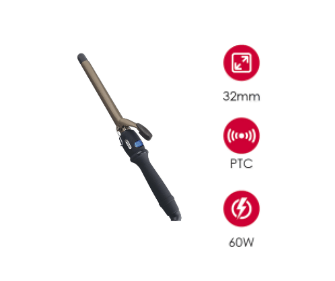 מסלסל שיער מקצועי קרמי-טיטניום (210°C) לתלתלים מושלמים 