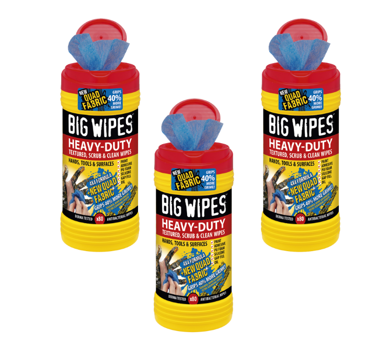 שלישיית מגבונים לידיים Heavy Duty BIGWIPES  PLAT-504X3