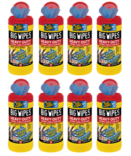 8 יח' מגבונים לידיים Heavy Duty BIGWIPES PLAT-504X8