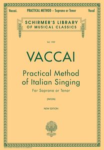 ספר תווים לשירה Vaccai Practical Method of Italian Singing