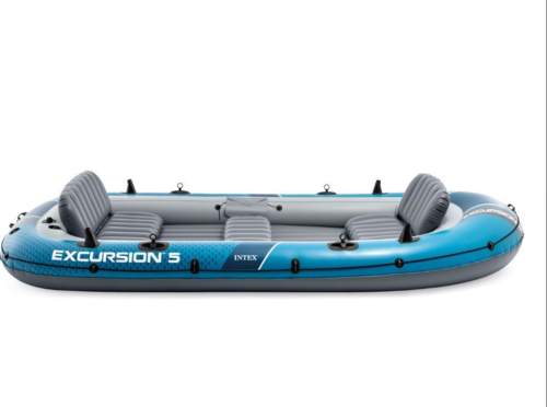 סירה מתנפחת חדשה ל- 5 אנשים EXCURSION כולל משוטים ומשאבה INTEX 66325