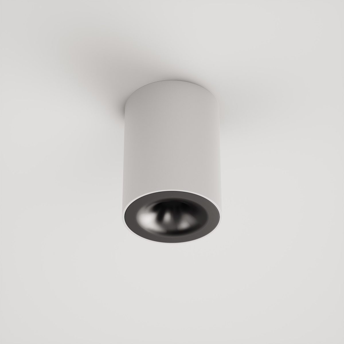 צילינדר צמוד תקרה לבן ושחור 6W דגם "C"