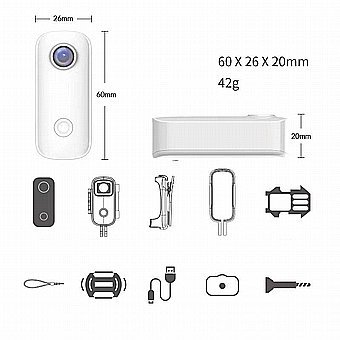 מצלמת אקסטרים SJCAM C100 כולל עברית - מצלמת אגודל מושלמת לאקסטרים, וידאו וטיקטוק